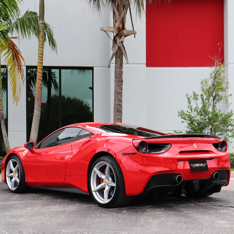 Задний спойлер из углеродного волокна для Ferrari 488 GTB Spider 2015 2016 2017 2018 крышка