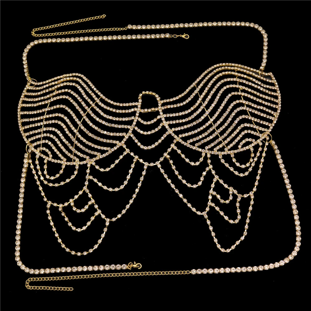 Женское платье с бахромой длинное Привлекательное цепочкой и кристаллами