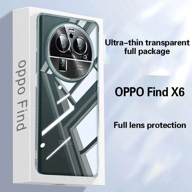

OPPOfind x6 Mobile phone case oppo find x6 pro new transparent ultra-thin findx5 All-inclusive Silica gel protection case