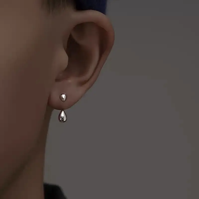 

Fashion Drop Earrings Niche High-end Personality Earrings Retro Temperament Single Geometric Back-mounted Female Earrings Trendy