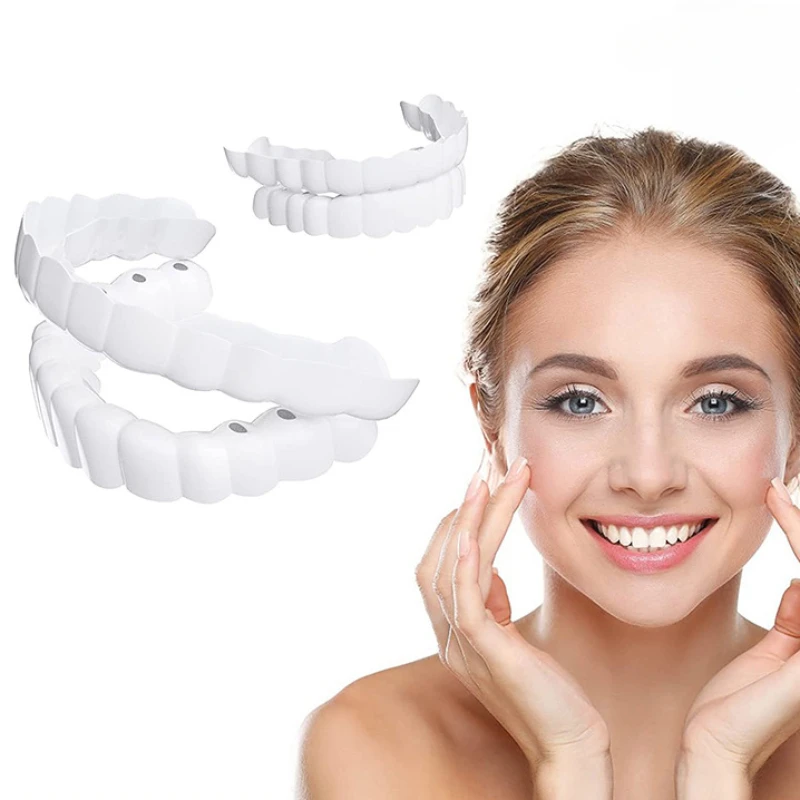 

Upper & Lower Teeth Veneers Anti-true Braces Snap On Smile Teeth Whitening Denture Teeth Comfortable Veneer Cover Teeth