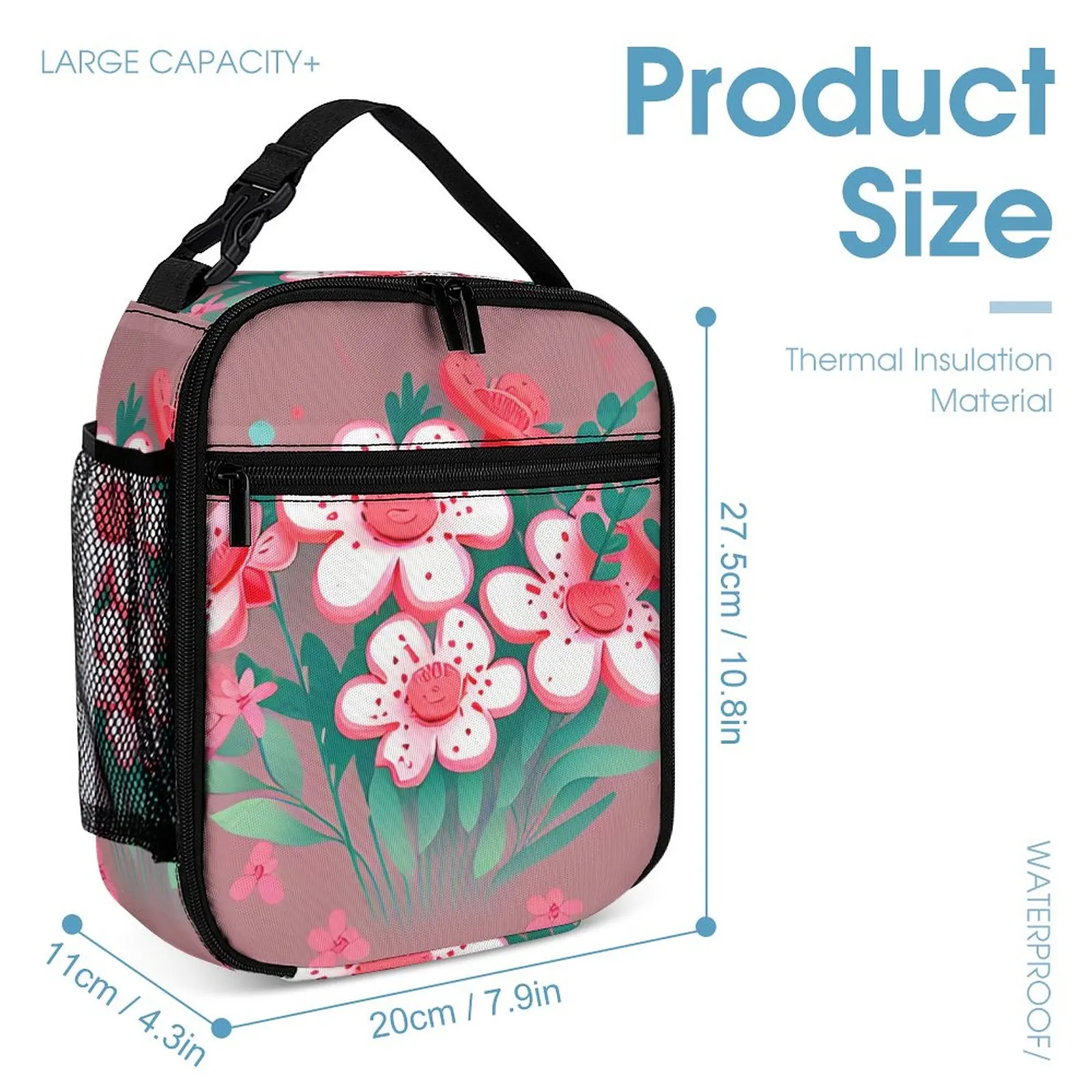 3D Printing Student Schoolbag Lunch Bag Backpack with Pencil Case Backpack with Hands-Free Umbrella Mochila