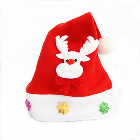 Рождественские шапки, новогодний мультяшный милый Санта-Клаус, снеговик, лось, кепка для детского сада, детской, взрослой, рождественский подарок, украшение