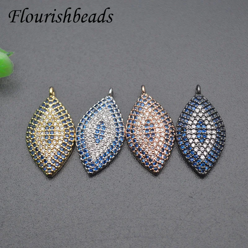 

10pcs Per Lot Various Colors Nickel Free Anti Fading Gold Plated Micro Pave CZ Pave Evil Eye Charms Pendants for Diy Jewelry