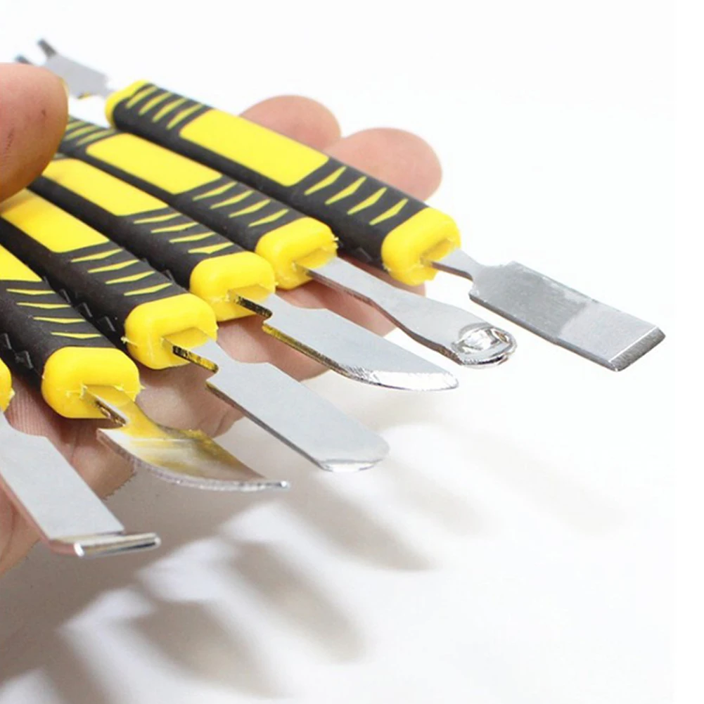 

Crowbar Hand Tool Metal Crowbar Mini Phone Watch Battery Opener Pry Remover Repair Steel Pry 6pcs Disassemble Tool