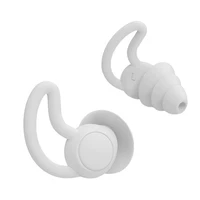 2pcs silicone soft ear plug sound production swimming waterproof earphone headset for student sleep study travel noise reduction