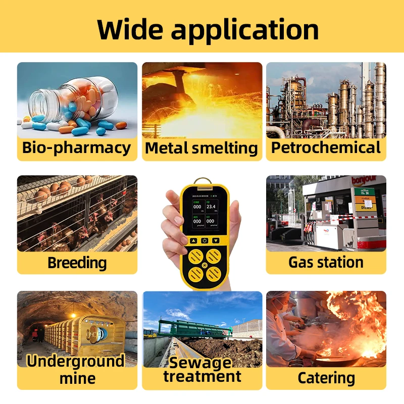 Портативный газовый тестер 4-в-1 — детектор фосфина сероводорода EX SO2 H2S O2