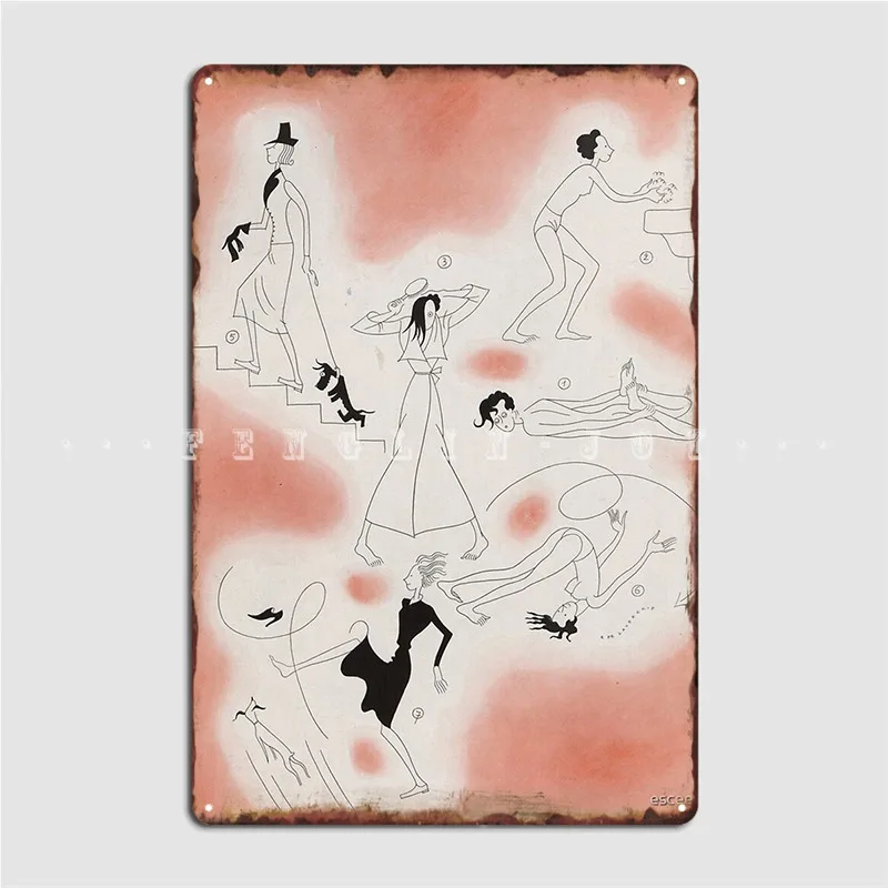 

Женская ежедневная фотография Йога Прогулка собака женщина гимнастика металлический знак настенная фотография смешная роспись Фреска жестяной знак плакат