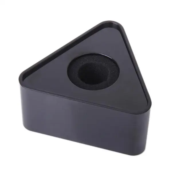 

1pc Black Mic Microphone Interview Triangular Flag Station Holder 39mm for
