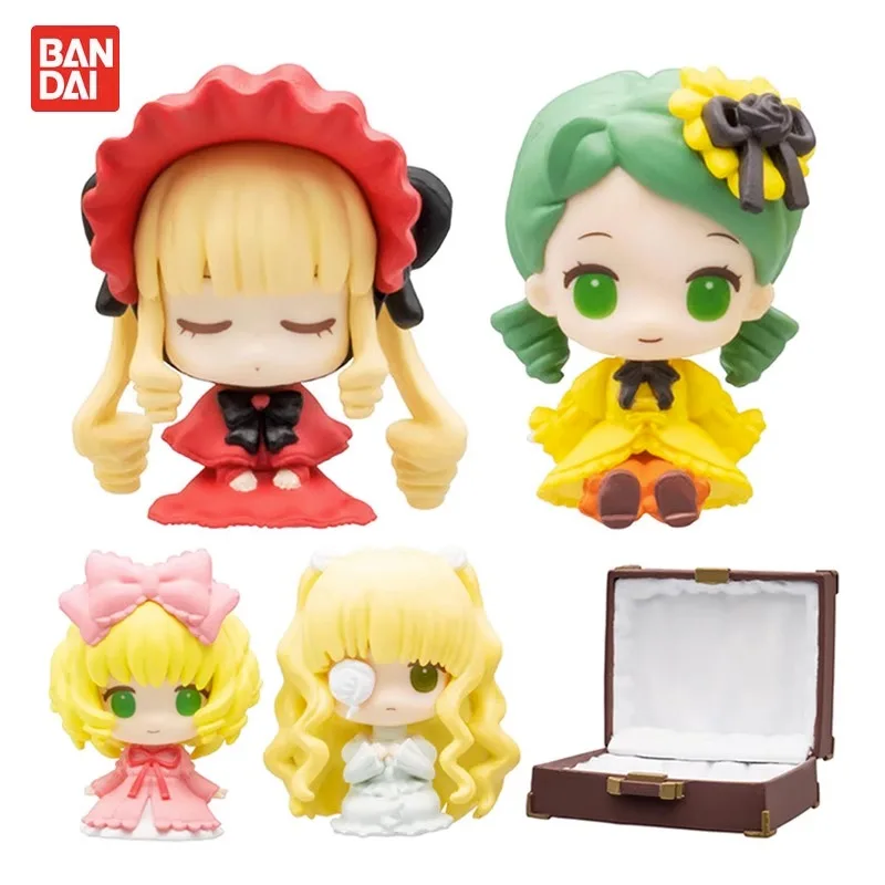 

In Stock Original Bandai Rozen Maiden Kanarienvogel Hinaichigo Kirakishou Shinku Sitting Posture Q Version Model Collectible Toy