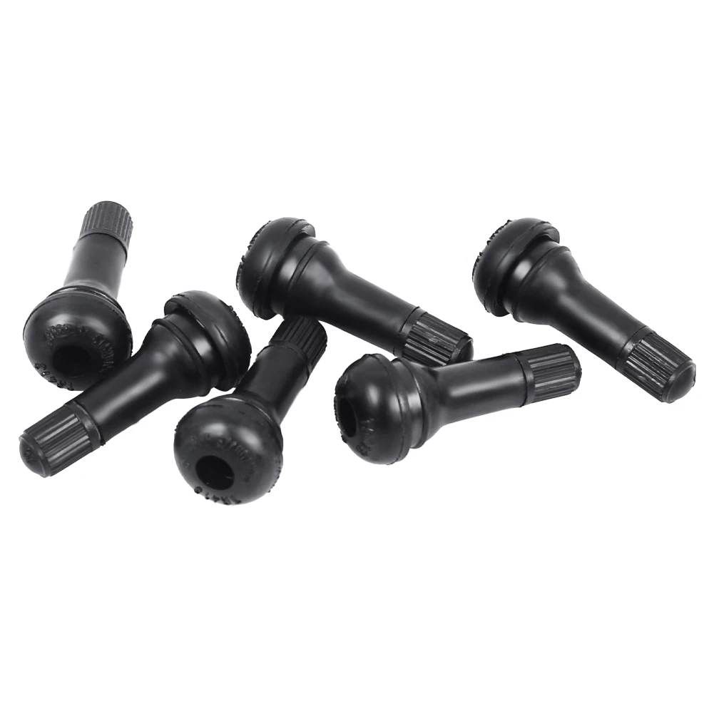 

50PCS Universal TR413 Snap-In Black Rubber Tire Valve Stems Short Rod Car Accessory car Valve Stems