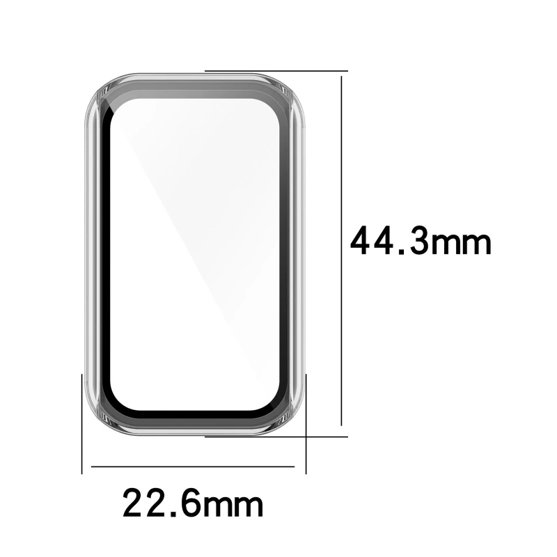 

Protective PC Case for Readme Band Pro Smart Watch Scratch-Resist Shock Frame Full Edge Coverage One-piece Bumper Shell 24BB