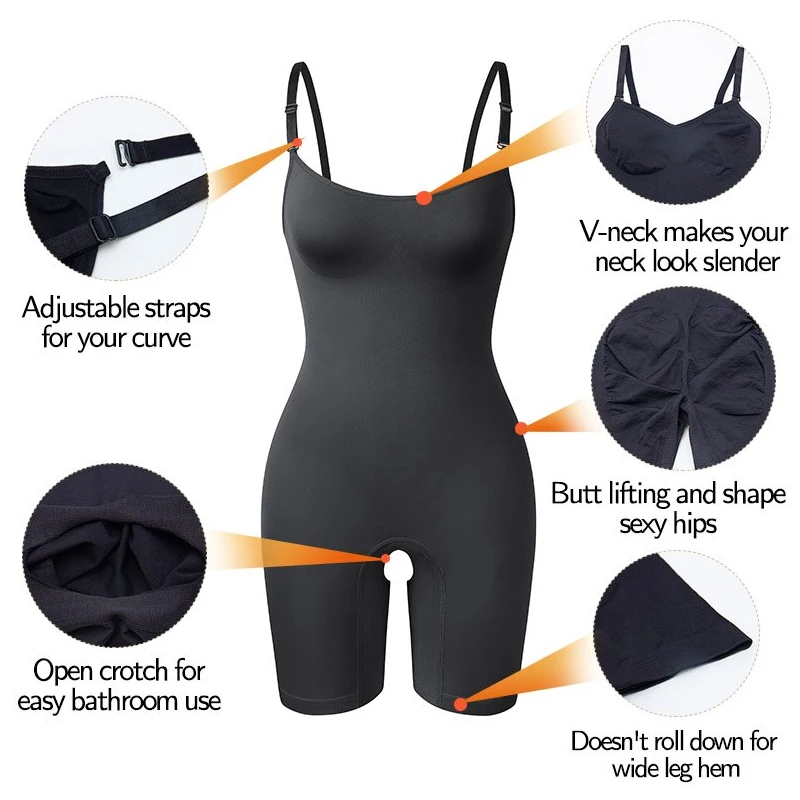 Fajas Colombianas Women Full Body Shaper Tummy Control Seamless Shapewear Thigh Slimmer Bodysuit Butt Lifter Underwear Lingerie