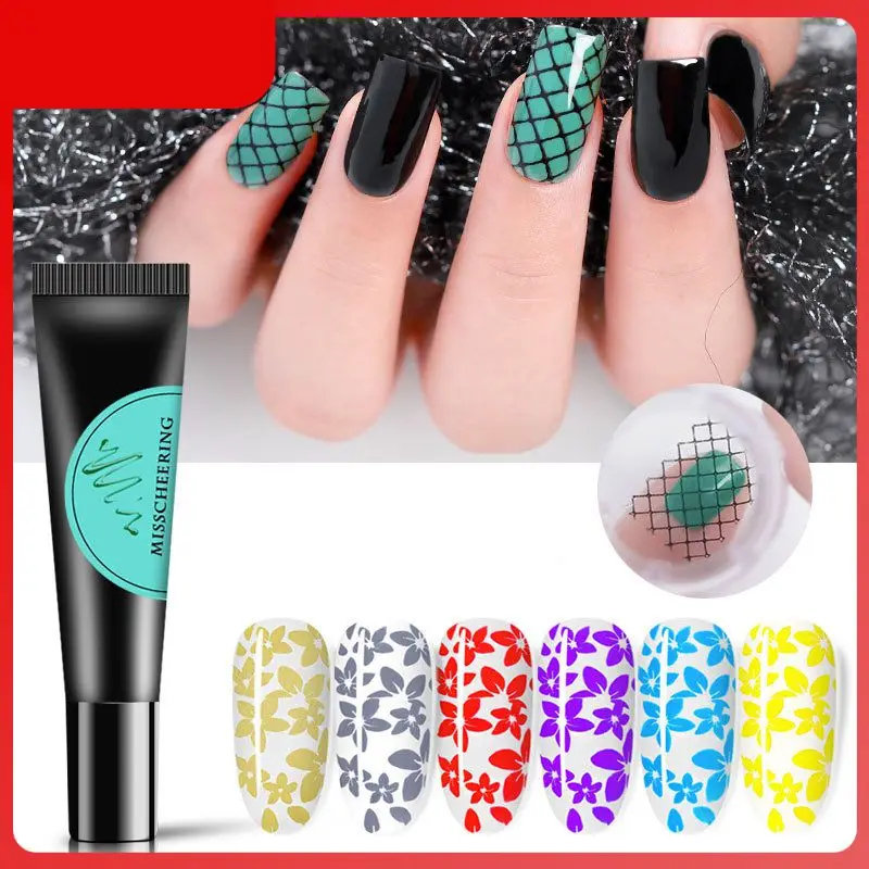 

12 Color Nail Stamping Gel Painted Rubber Hose Printing Template DIY Design Manicure Nail Printing Glue 8ml TSLM1