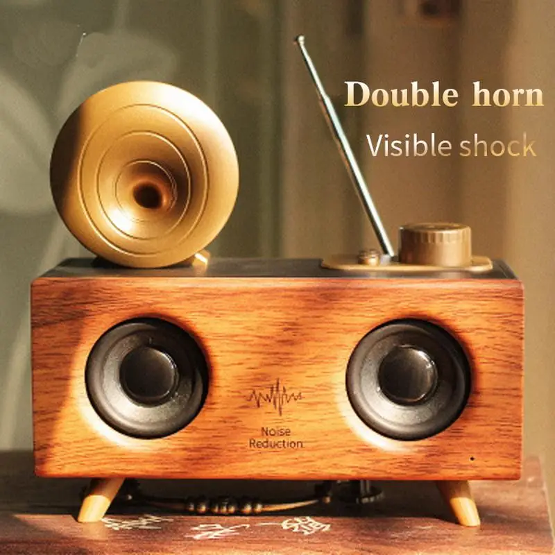 

Creative Retro Small Speaker B6 Dual Speaker Wireless Bluetooth Collection Broadcasting Subwoofer USB Desktop Bluetooth Speaker