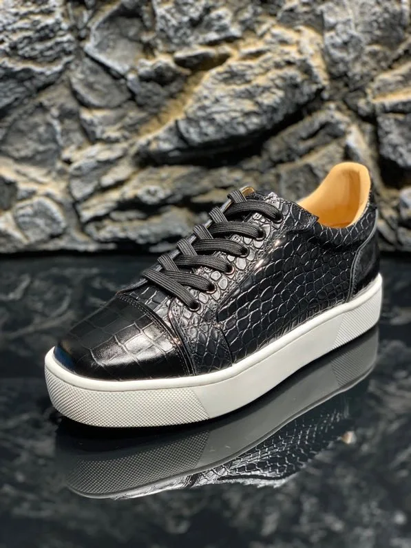 Luxury Designer Shoes Platform Leisure Red Bottom Shoes for Men Black Wedding Evening Dress Birthday Present Big size 47 48 Vip