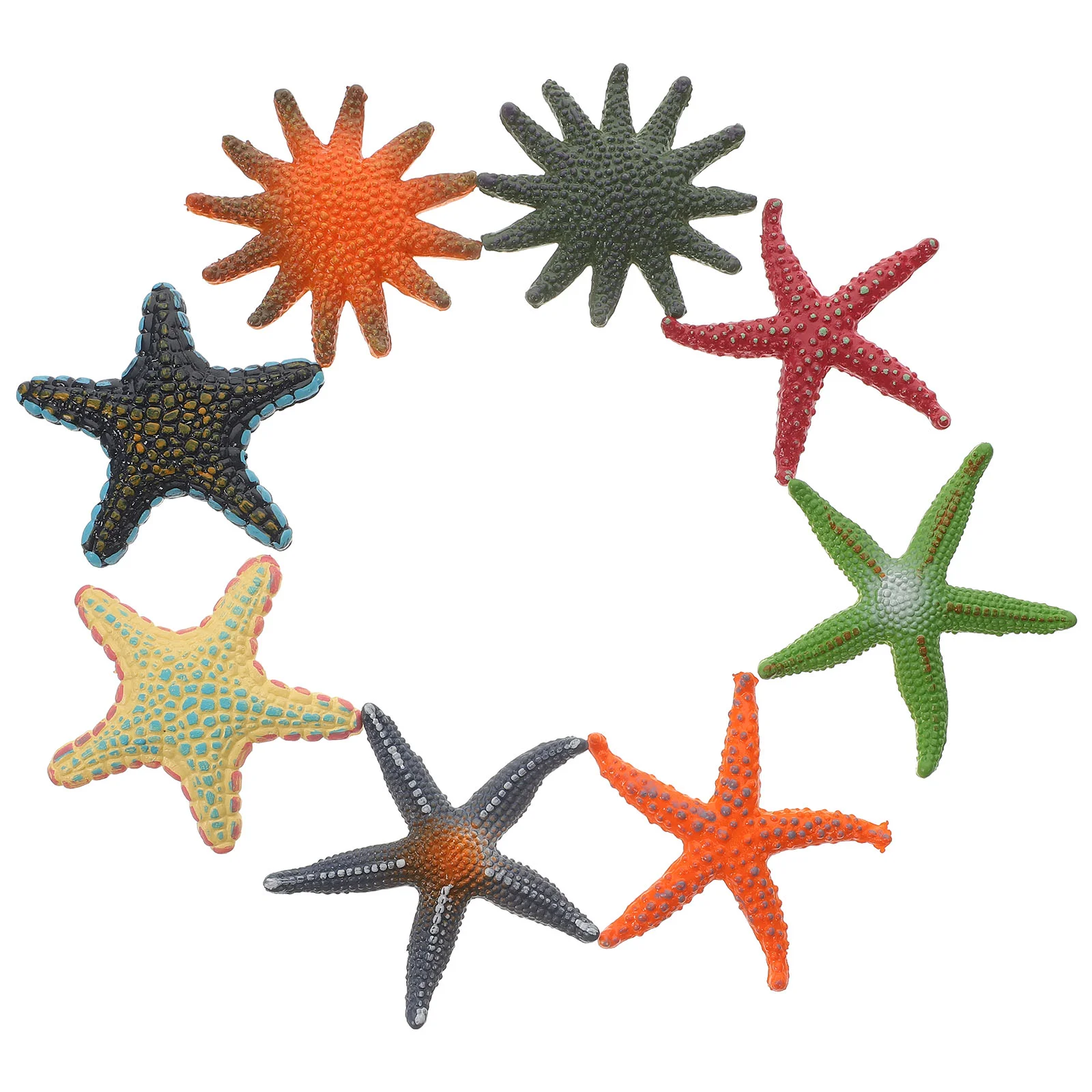 

8 Pcs Kids Mini Toys Marine Life Model Ocean Animals Figures Sea Star 5X5CM Tpr Soft Glue Sea-star Figurine Creature Baby