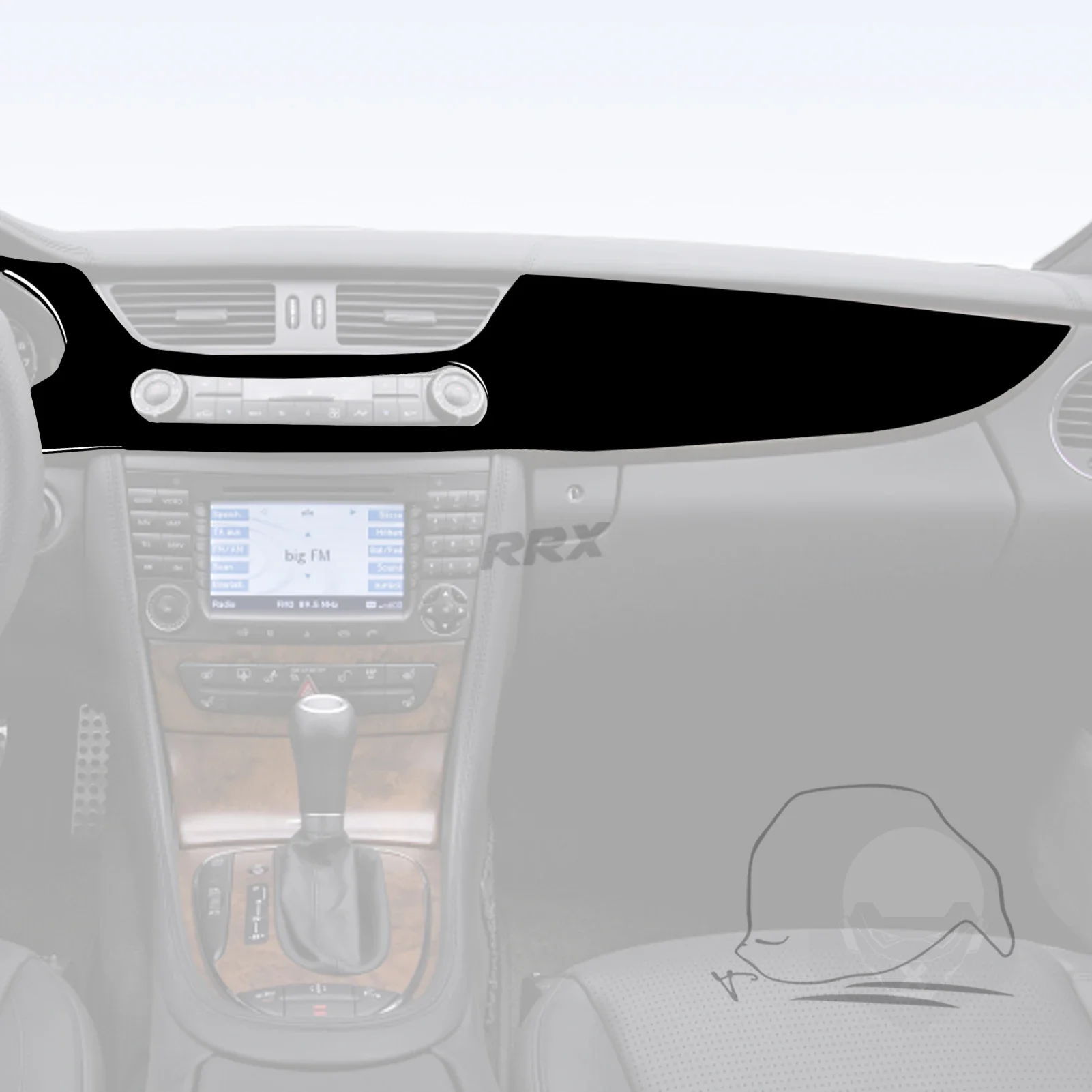 Для Mercedes-Benz C-Class CLS C219 2004-2009 Piano Black Gear центральная панель управления