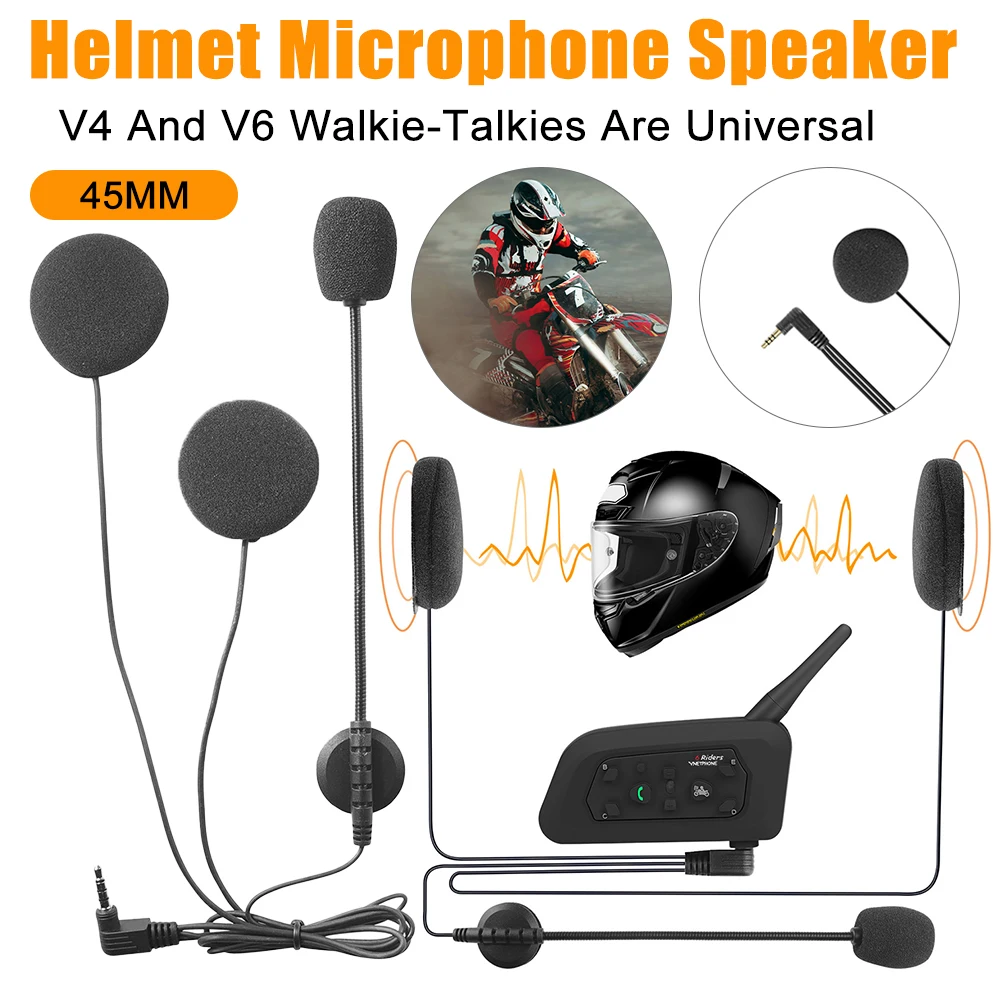 Гарнитура для мотоцикла Bluetooth-наушники с микрофоном V4 V6