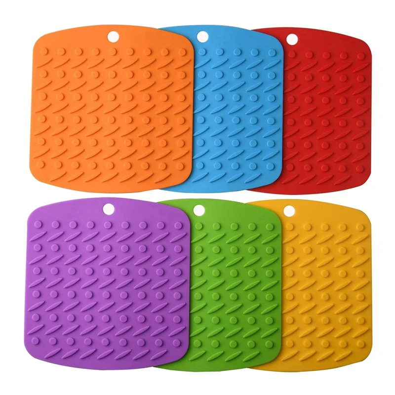 

Silicone Pot Holder,Trivets,Mitts,Spoon Rest And Garlic Peeler,Heat Resistant Pot Pads,Multipurpose Kitchen Tool,6 Pack
