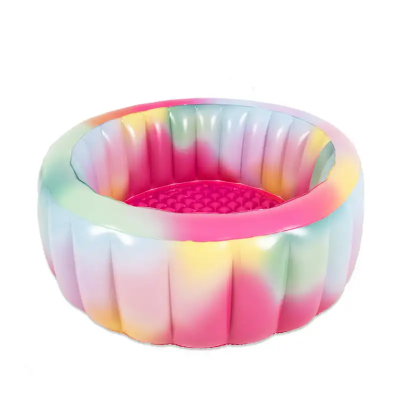 

Multi-Color 59" Round Soft-Sided 3-Ring Inflatable Swimming Pool Age 6 & up