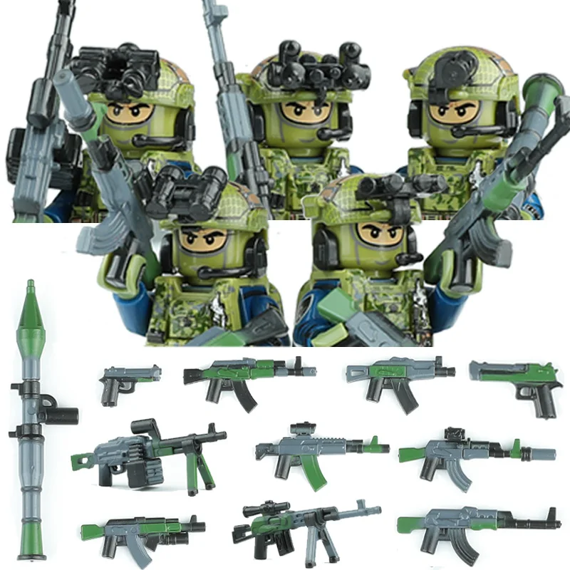 

Modern City Police Special Commandos Figures Building Blocks SWAT SDU Soldier Mobile Force Assault Camouflag Military Weapon Toy