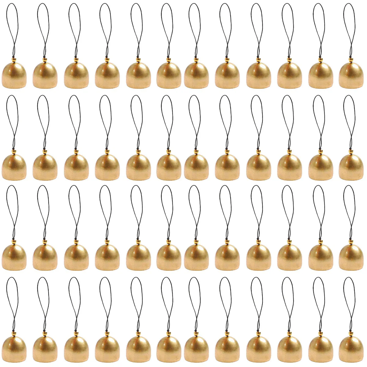 

48 Pcs The Bell Hollow Party Percussion Christmas Small Alloy Bells Hanging Ornaments