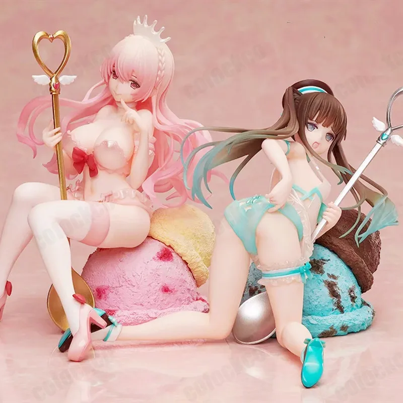 

New Anime Native BINDing Tasting Girl Ice Cream strawberry & mint Sexy Girls PVC Action Figures Figura Toys T30