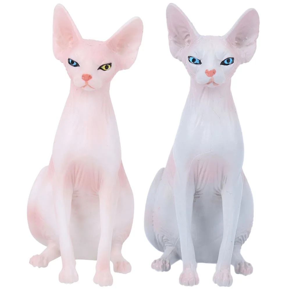 

Simulation Hairless Cat Model animal Model Ornament Home Ornaments Desktop Decoration Kid Children Toy