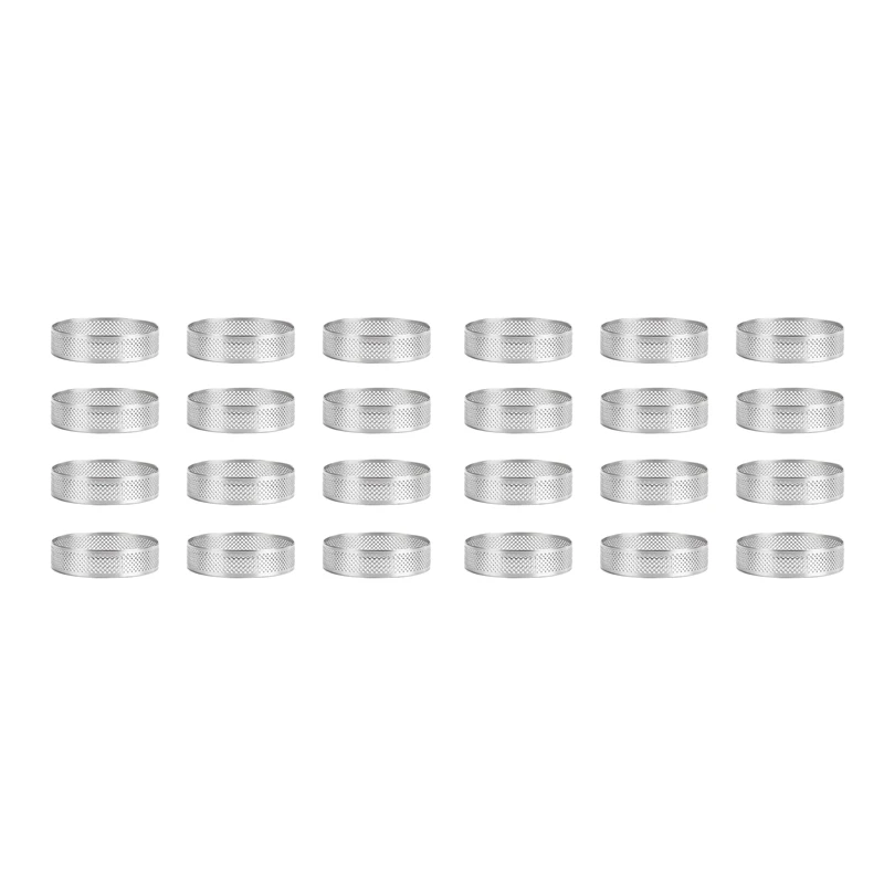 

Круглое кольцо для выпечки тортов, ПЕРФОРИРОВАННОЕ кольцо для мусса, 24 дюйма, 3 дюйма