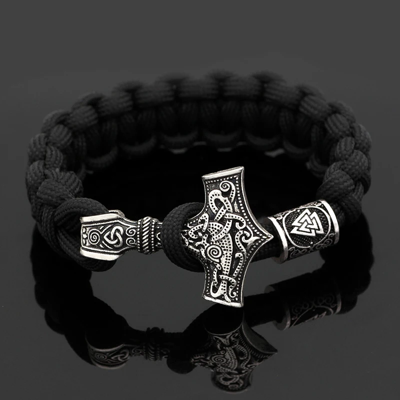 

Nordic Viking Hammer Bead Bracelet Retro Personality Domineering Men's Bracelet Fashion Accessories