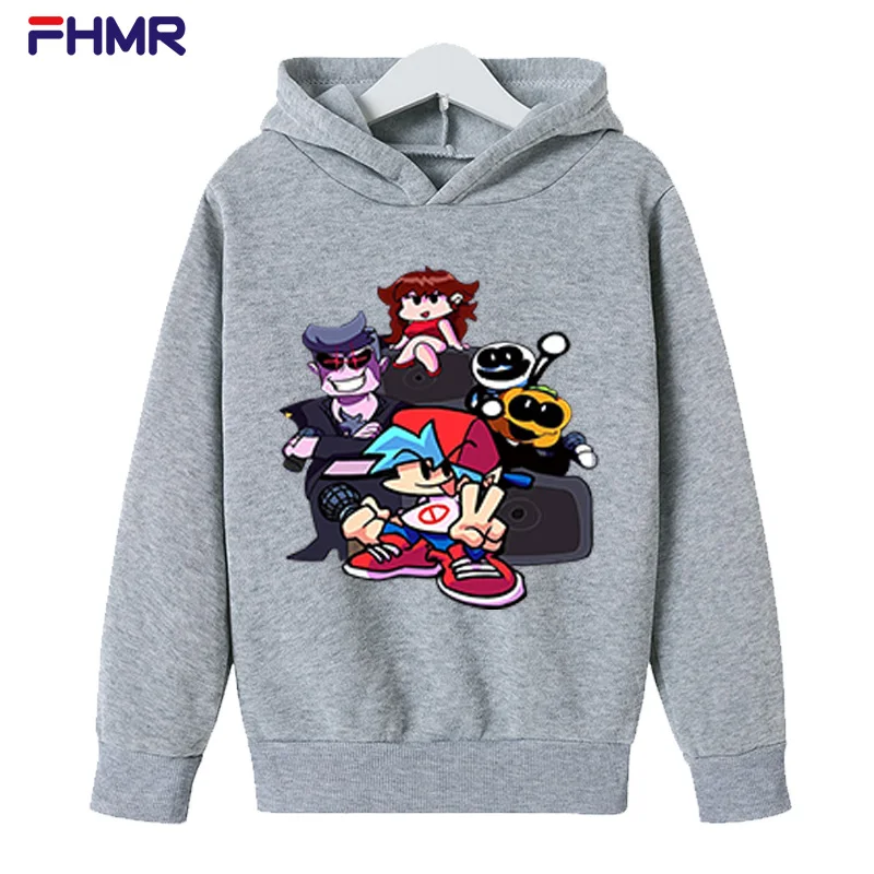 

New Print Clothes Friday Night Funkin Hoodie Boy Streetwear Harajuku Children Game Anime Oversize Pullover Kids Girl Sweatshirt