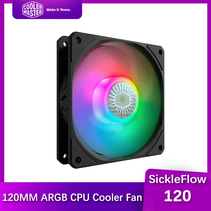 

Cooler Master SickleFlow 120 ARGB чехол для компьютера охлаждающий вентилятор беззвучный кулер для процессора PWM вентиляторы для Asus Aura ASRock MSI RGB материнска...