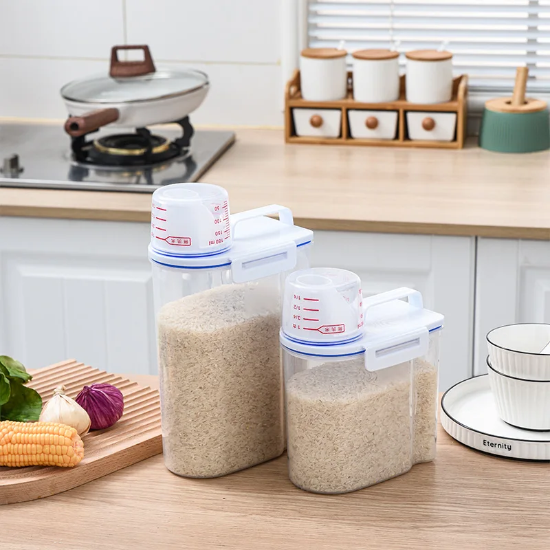 

Barrel With Grain Cat Measuring Pet Container Tank Food Box Cats Bucket Foods Storage Cup Food Dog Storage Airtight