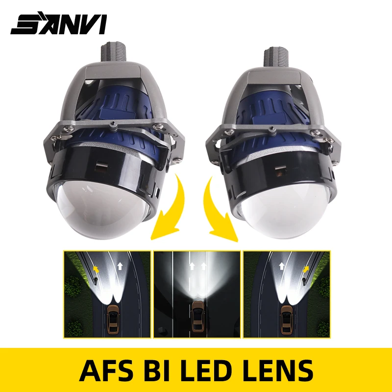 

SANVI 3 ''AF02 Bi Led проектор AFS неразрушающий налобный фонарь для Hella 3R G5 130 Вт 6 + 3 шт. чипы лампа светодиодный светильник автоаксессуары