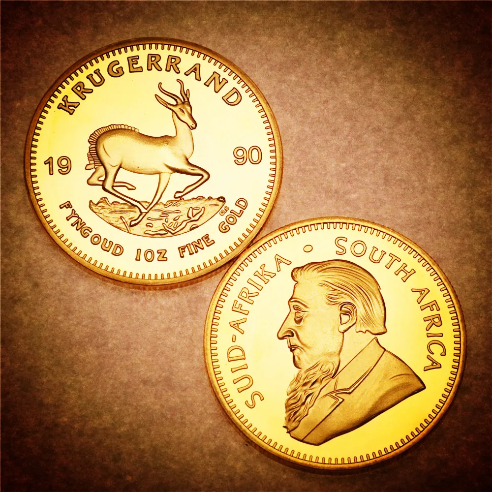 

Позолоченная монета Krugerrand 1 унция 1990 года