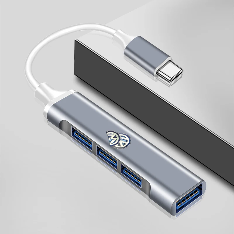 Горячая новинка 2026: 4-портовый USB-хаб высокоскоростной Type-C, мультиразветвитель-адаптер для Volkswagen VW Golf 4 7 MK3 4 7 Touran Polo (art.: 3920d49b23b9f) - 3920d49b23b9f