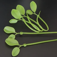 20pcs durable adjustable nylon faake leaves fasteners cable ties zip straps fixing tie plant shaped hook leaf cable tie