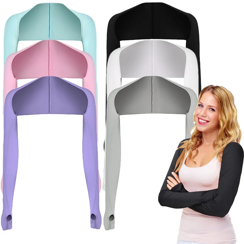 Женские топы с длинным рукавом для воркаута Тонкая Шаль рукава защита от солнца