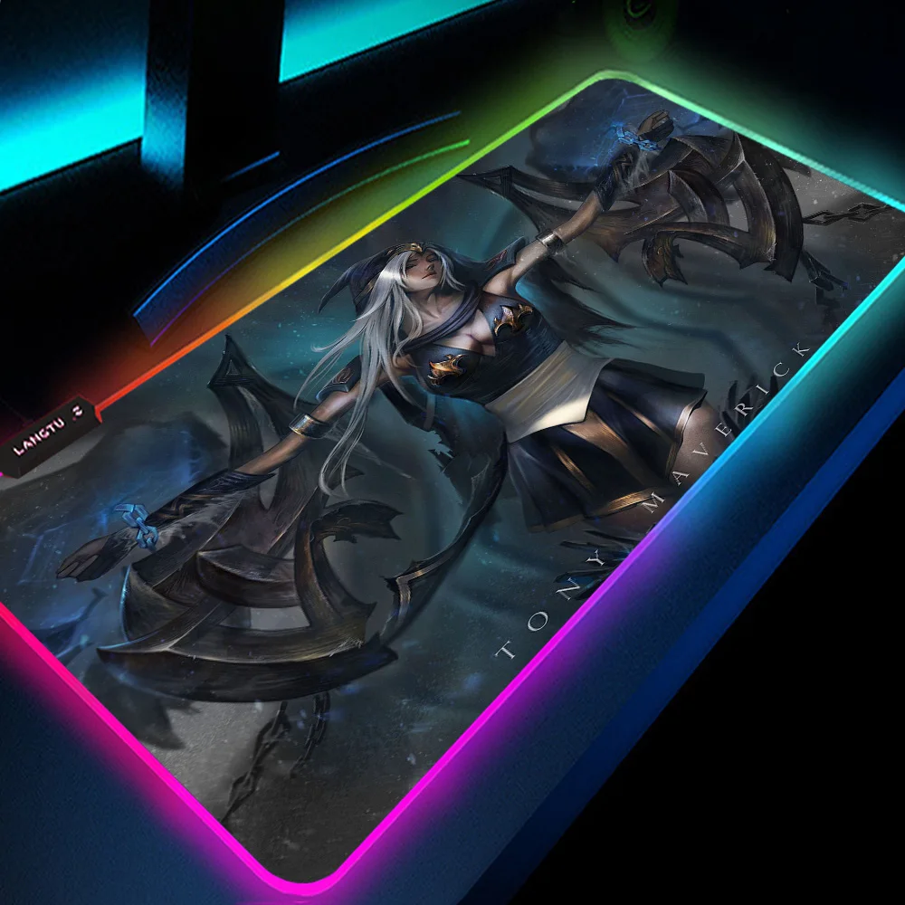 

Setup Gamer Backlit Mat Mouse Pads League of Legends Gamer Rug RGB Mouse Mats Keyboard Pad Creativity LED Pad Mouse Luminous