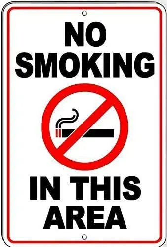 

Warning No Smoking in This Area Metal Tin Sign Home Kitchen Bedroom Bar Sign Decoration Halloween Thanksgiving Gift