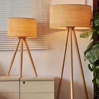 Three-pronged Floor Lamp Modern Oak Simple Corner Floor Light Nordic Decoration for Bedroom Living Room Home Indoor Led Lights
