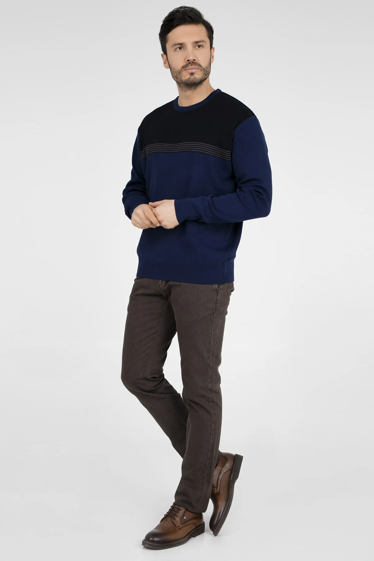 BURATTI Crew Neck Sweater Men 2020 Spring Autumn High Quality Male 'S Fashion Pullover 447010 | Мужская одежда