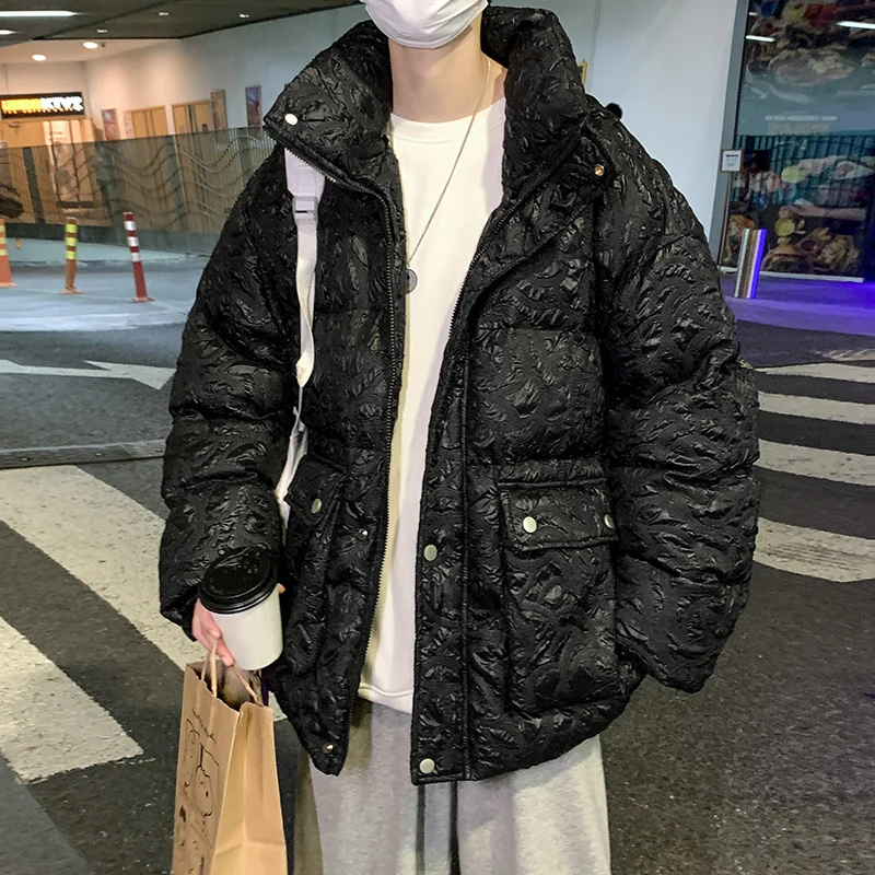 Winter Jacket Men Warm Fashion Casual Oversize Thickened Down Jacket Men Streetwear Korean Loose Thick Short Coat Mens Parker