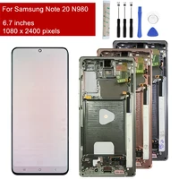 amoled for samsung galaxy note 20 lcd sm n980f sm n980fds display touch screen digitizer assembly with frame replacement 6 7