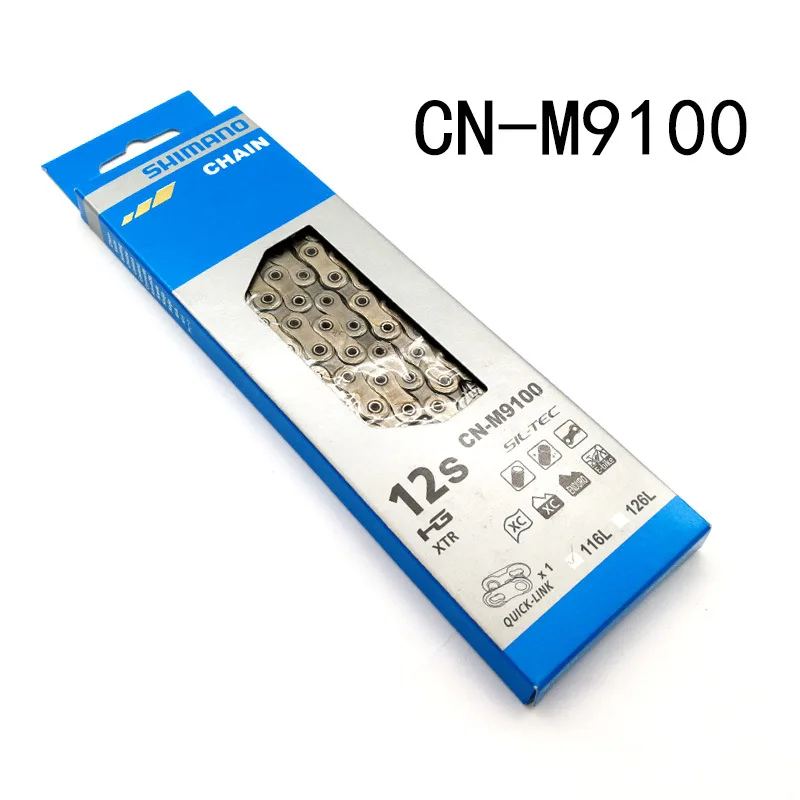 

Цепи SHIMANO XTR M9100 для горного велосипеда MTB, 11/12 скоростей, M9100, 116L, 126L, 138л, 1 пара