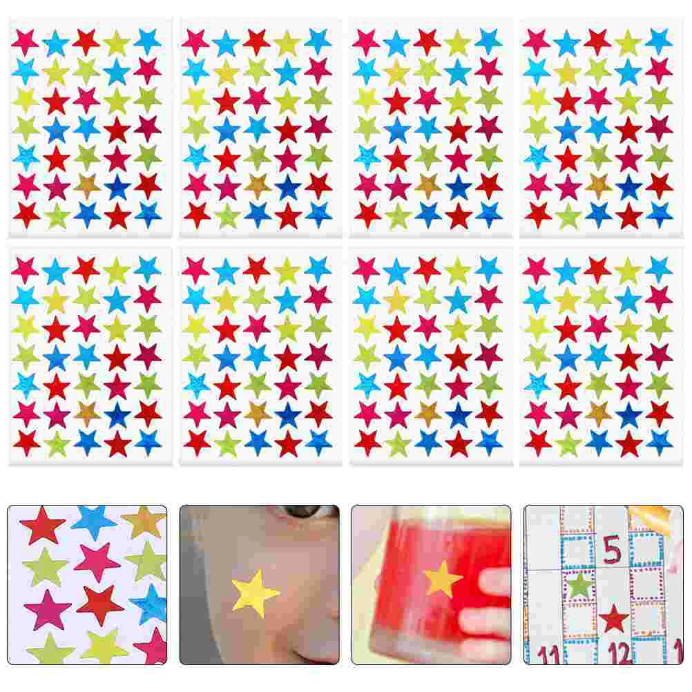 10 Sheets Adorable Reward Stickers Kids Multi-function Star Teacher Mini Accessories Lovely Kindergarten