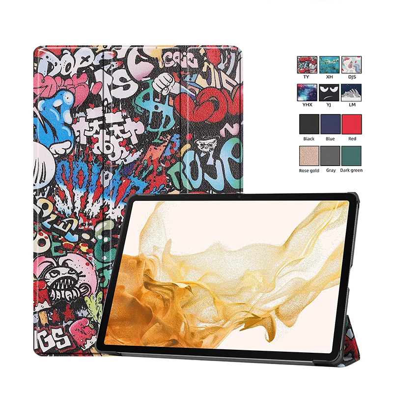 Чехол для планшета Samsung Galaxy Tab S9 Plus, чехол 12,4 дюйма, складная подставка, жесткая задняя крышка ПК, магнитный чехол-книжка для Samsung Galaxy S9 Plus