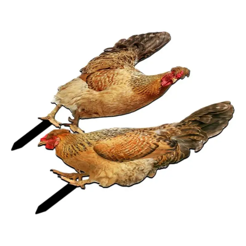 

Искусство для куриного двора, акриловые домики для куриного двора, Реалистичные Статуи птицы, заземляющая заглушка, скульптура животного, искусство для сада, двора