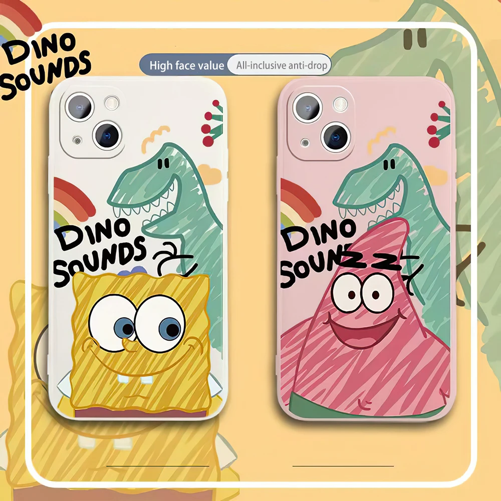 

Cartoon-SpongeBob Patrick-Star For iPhone 11 12 13 Pro MAX 6 6S 7 8 Plus XS 12 13 Mini X XR SE 2020 Silicone Phone Case Cover